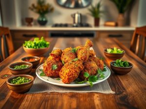 Arabian Spiced Fried Chicken Airfryer Delight