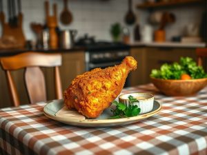 Fried Chicken Airfryer with Spicy Tahini Sauce